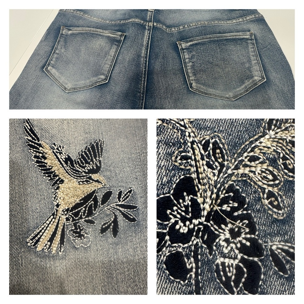 VENUS Light Blue Embroidered Jeans - Picture 4 of 5